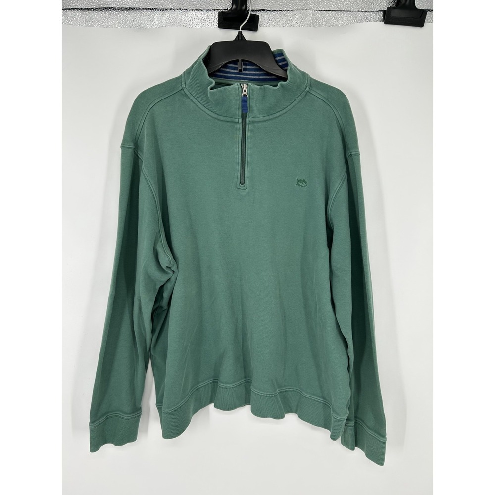 Southern Tide Sweatshirt Mens 2XL Knit The Skipjack Sweater 1/4 Quarter Zip
